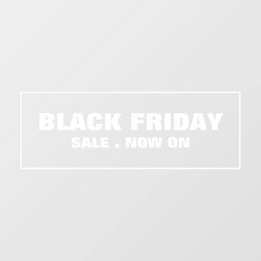 Zwarte Vrijdag Uitverkoop Raamsticker (Vel)