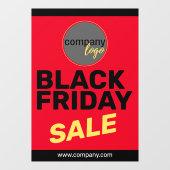 Zwarte Vrijdag Uitverkoop Rood Geel Zakelijk Logo Raamsticker (Vel)