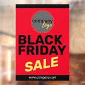 Zwarte Vrijdag Uitverkoop Rood Geel Zakelijk Logo Raamsticker (Vel 2)