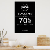 Zwarte Vrijdag Uitverkoop Zakelijke Korting Winkel Poster (Keuken)