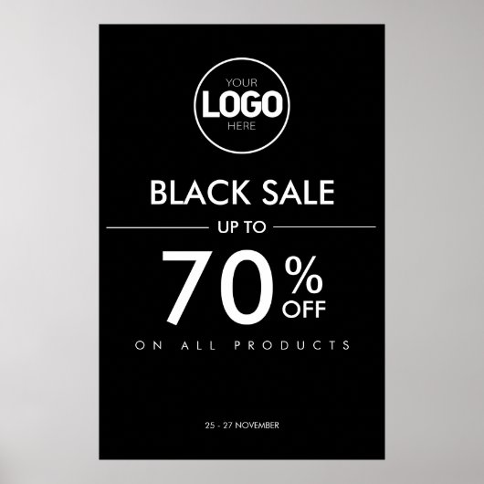 Zwarte Vrijdag Uitverkoop Zakelijke Korting Winkel Poster (Voorkant)