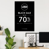 Zwarte Vrijdag Uitverkoop Zakelijke Korting Winkel Poster (Thuiskantoor)