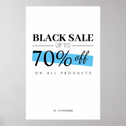 Zwarte Vrijdag Verkoop Zakelijke korting Poster wi (Voorkant)