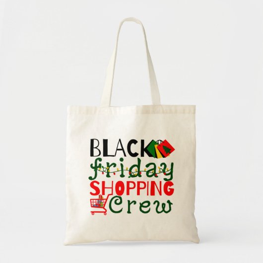 Zwarte Vrijdag Winkelploeg Tote Bag (Voorkant)