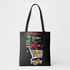 Zwarte vrijdagteam Mam Shoping Kerstmis Tote Bag