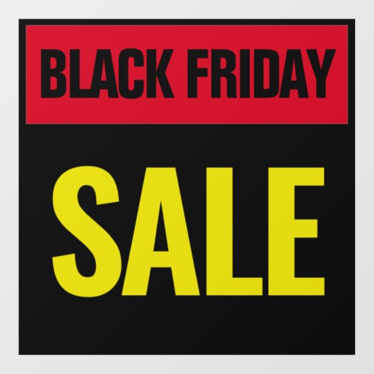 Zwarte vrijdagverkoop Eenvoudig minimalistisch roo Raamsticker (Vel)