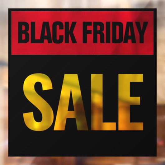 Zwarte vrijdagverkoop Eenvoudig minimalistisch roo Raamsticker (Vel 2)