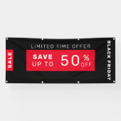 Zwarte-vrijdagverkoopbanner Spandoek (Horizontaal)