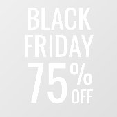 Zwarte vrijdagwinkelverkoop | Minimaal wit voor za Raamsticker (Vel)