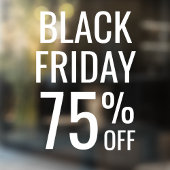 Zwarte vrijdagwinkelverkoop | Minimaal wit voor za Raamsticker