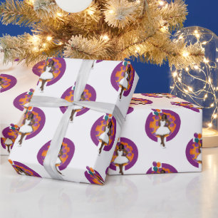 Zwarte Vrijgezellenfeesten ballonnen en bloemen Cadeaupapier