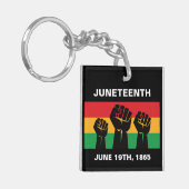 Zwarte vrijheid Juneteenth African American pride Sleutelhanger (Voorkant Links)