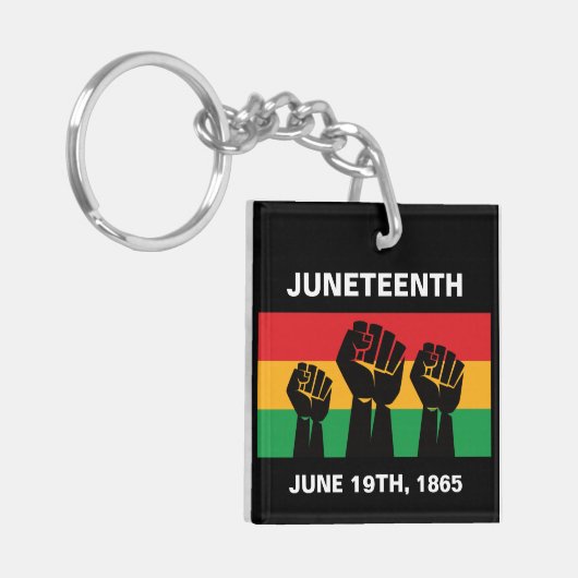 Zwarte vrijheid Juneteenth African American pride Sleutelhanger (Voorkant Links)