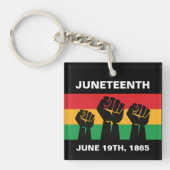 Zwarte vrijheid Juneteenth African American pride Sleutelhanger (Voorkant)