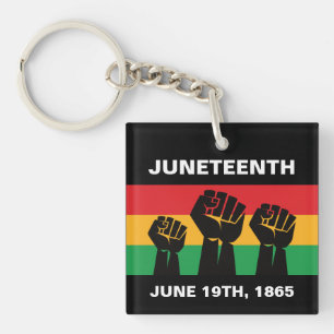 Zwarte vrijheid Juneteenth African American pride Sleutelhanger