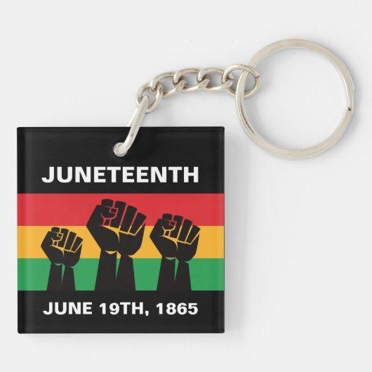 Zwarte vrijheid Juneteenth African American pride Sleutelhanger (Achterkant)
