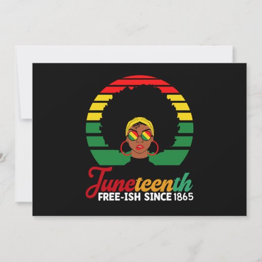 Zwarte Vrijheid Sinds 1865 Juneteenth Kaart (Voorkant)
