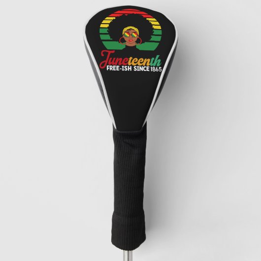 Zwarte Vrijheid Vrij sinds 1865 Juneteenth Golfheadcover (Voorkant)