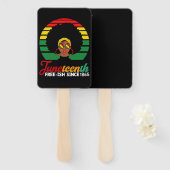 Zwarte Vrijheid Vrij sinds 1865 Juneteenth Handwaaier (Voorkant en achterkant)
