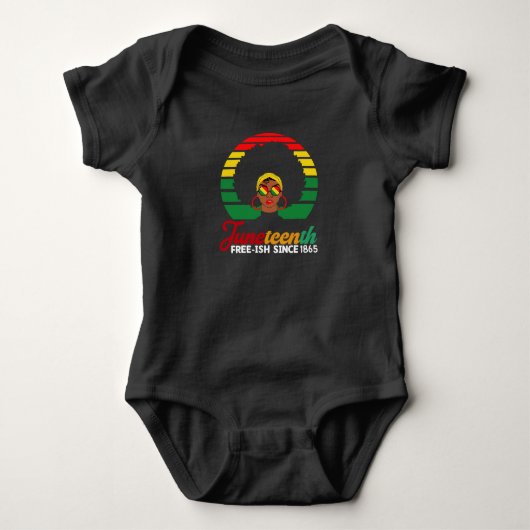 Zwarte Vrijheid Vrij sinds 1865 Juneteenth  Romper (Voorkant)