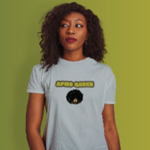 Zwarte Vrouw - Afro Queen, Grijs T-shirt