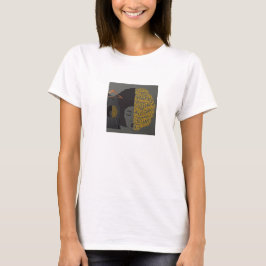 Zwarte Vrouw Afro Typografie Empowerment Wit T-shirt