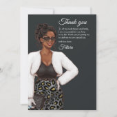 Zwarte vrouw bedankkaart (Voorkant)