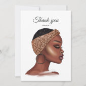 Zwarte vrouw bedankkaart (Voorkant)