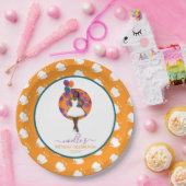 Zwarte Vrouw, Birthday-ballonnen en bloemen, Sinaa Papieren Bordje (Feest)