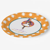 Zwarte Vrouw, Birthday-ballonnen en bloemen, Sinaa Papieren Bordje (Gekanteld)