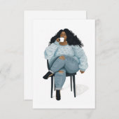 Zwarte Vrouw Blank Kaart (Voorkant / Achterkant)