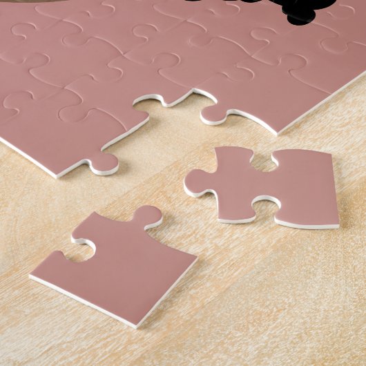 Zwarte Vrouw, Bloem in haar Haar, Roze Blush Legpuzzel (Zijkant)