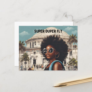 Zwarte vrouw briefkaart