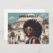 Zwarte vrouw briefkaart (Voorkant / Achterkant)