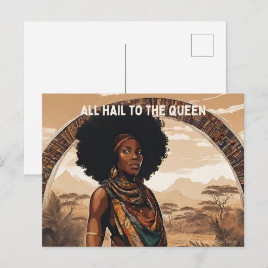 Zwarte vrouw briefkaart (Voorkant / Achterkant)