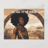 Zwarte vrouw briefkaart (Voorkant)