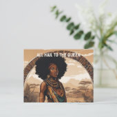 Zwarte vrouw briefkaart (Staand voorkant)