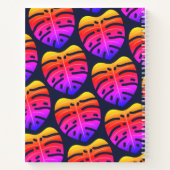 Zwarte Vrouw, Bubblegum, Tropische bladeren Navy b Notitieboek (Achterkant)