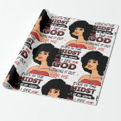 Zwarte vrouw die God in Storm verroert Cadeaupapier (Uitgerold)