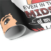 Zwarte vrouw die God in Storm verroert Cadeaupapier (Rol Hoek)