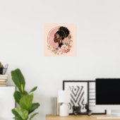 Zwarte Vrouw Empowerment Kunst Poster (Thuiskantoor)