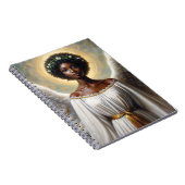 Zwarte Vrouw Engel Religieuze Kunst Notitieboek (Rechterzijde)