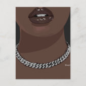 Zwarte vrouw Esthetisch met zilveren (sieraden) Gr Briefkaart (Voorkant)