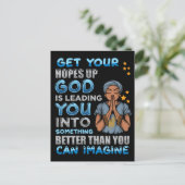 Zwarte vrouw gebed krijger bidden tot God Briefkaart (Staand voorkant)