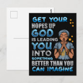 Zwarte vrouw gebed krijger bidden tot God Briefkaart (Voorkant / Achterkant)