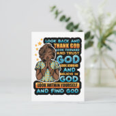 Zwarte vrouw gebed krijger bidden tot God Briefkaart (Staand voorkant)