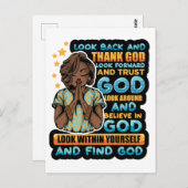 Zwarte vrouw gebed krijger bidden tot God Briefkaart (Voorkant / Achterkant)