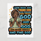 Zwarte vrouw gebed krijger bidden tot God Briefkaart (Voorkant)