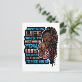 Zwarte vrouw gebed krijger bidden tot God Briefkaart (Staand voorkant)