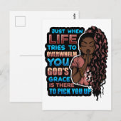 Zwarte vrouw gebed krijger bidden tot God Briefkaart (Voorkant / Achterkant)